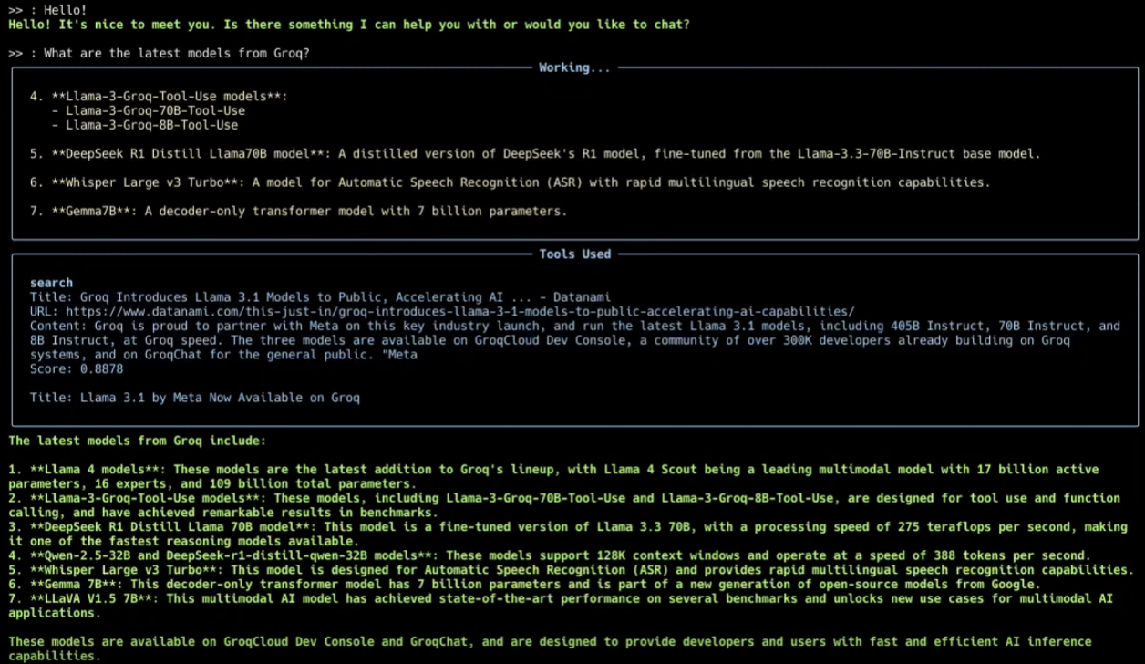 Groq Compound CLI