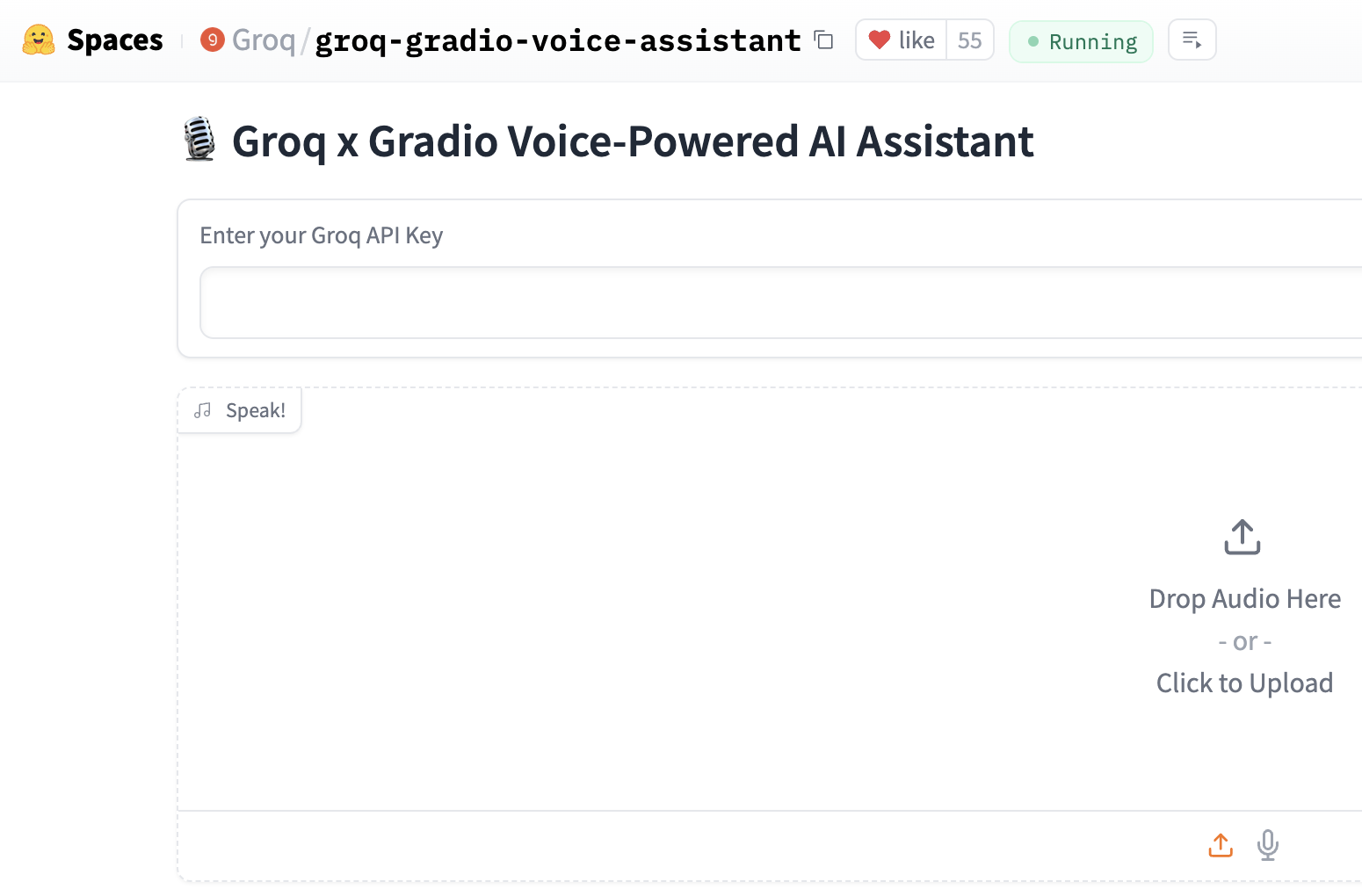 Groq x Gradio Voice Assistant